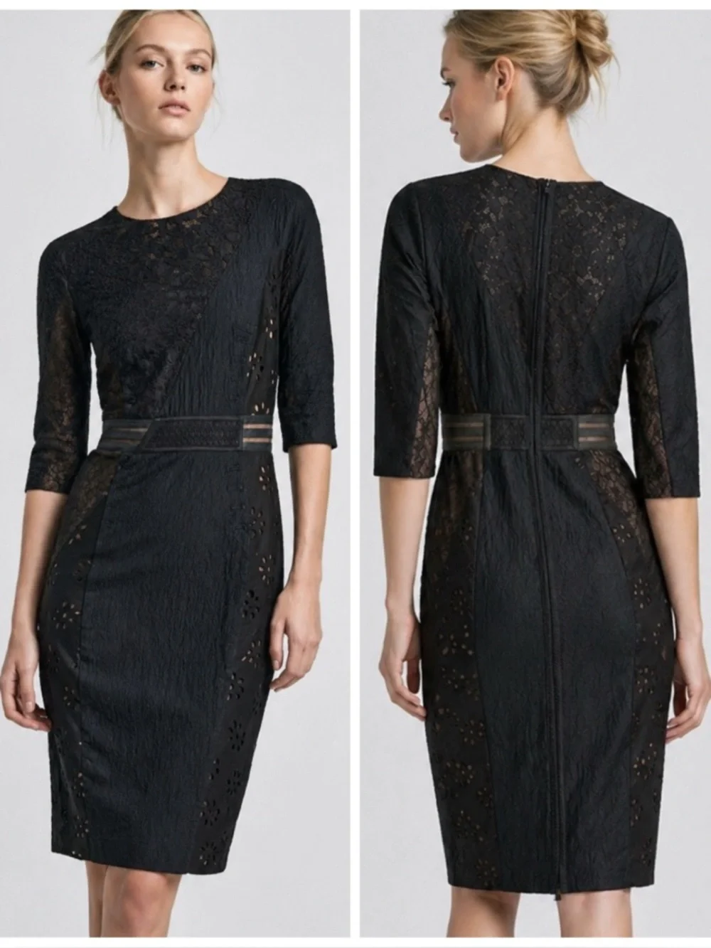 Byron Lars Mellie Lace Sheath Dress in Black Byron Lars Mellie Lace Sheath Dress in Black